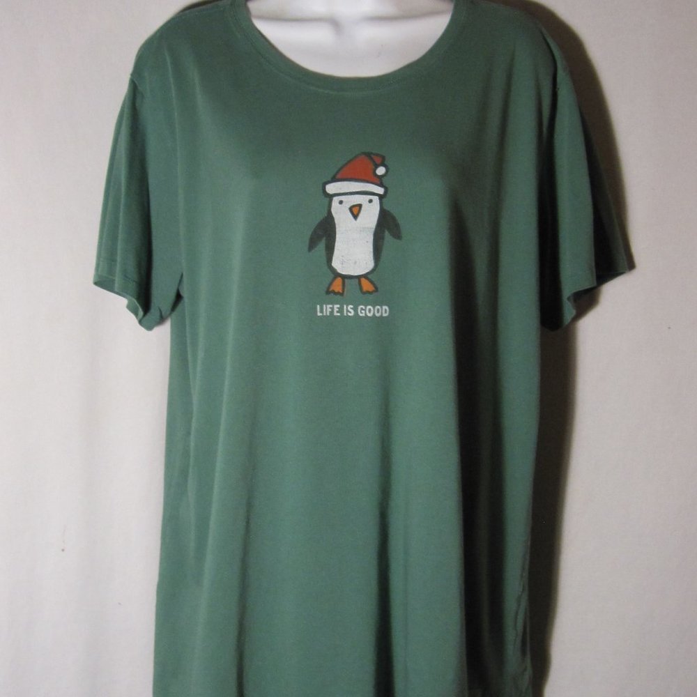 Life Is Good Christmas Penguin L